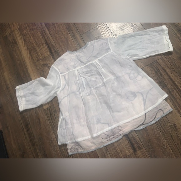 Shades of India cinnamon gauze floral top blouse embroidered spring boho classic - Picture 7 of 8